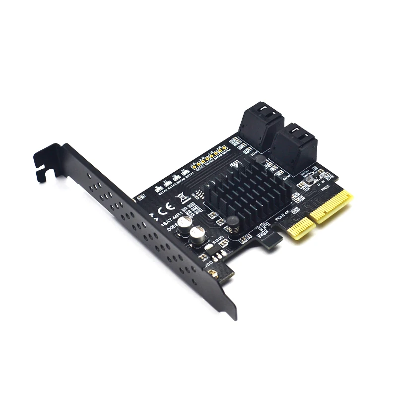 Плата расширения PCI Express Raid Card 4Port SATA 3 0 чипсет Marvell 88SE9230 совместимый с