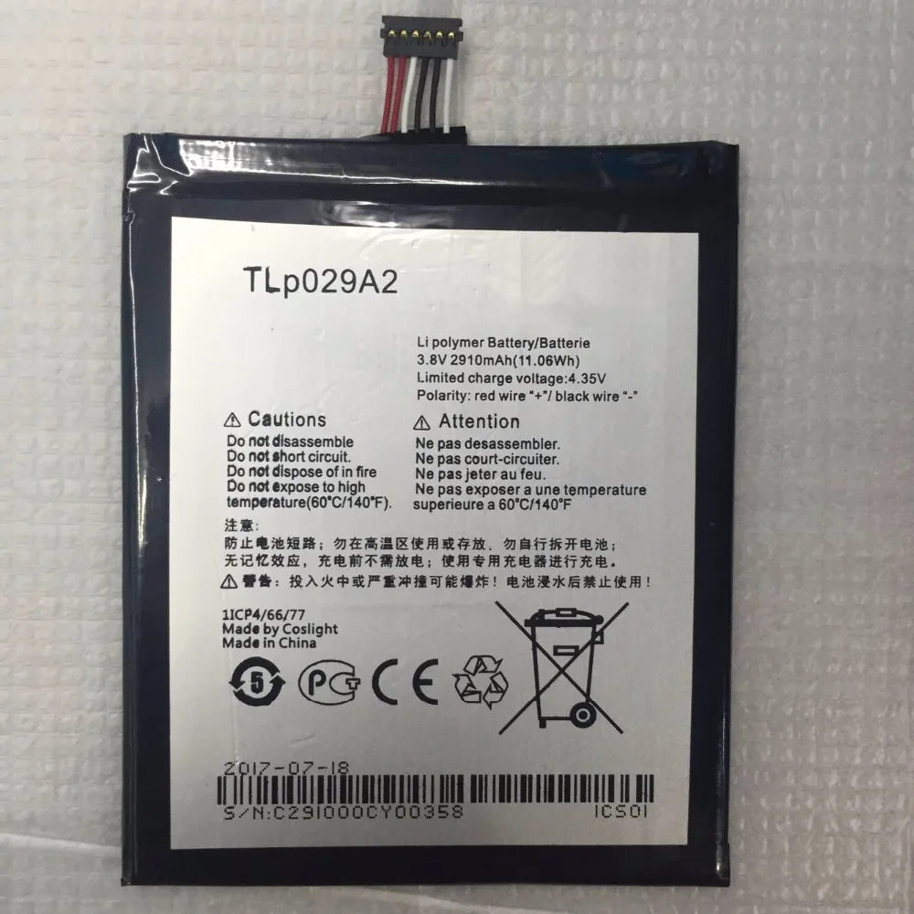 Новая батарея 2910mAh TLp029A2 TLP029A2-S для Alcatel One Touch Idol 3 I806 6045Y 6045K Batterie Batterij Bateria | Мобильные