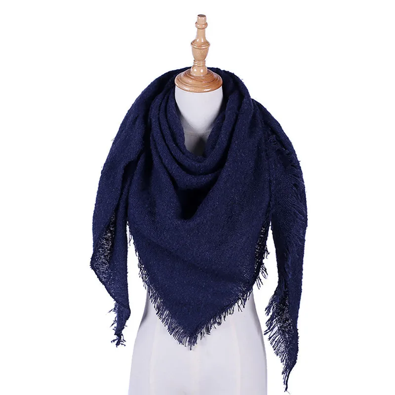  Womens Pashmina Shawl Wrap Scarf Solid Color Cashmere Soft Wrap palatine women's scarves handkerchief hijab scarf 40MA0805