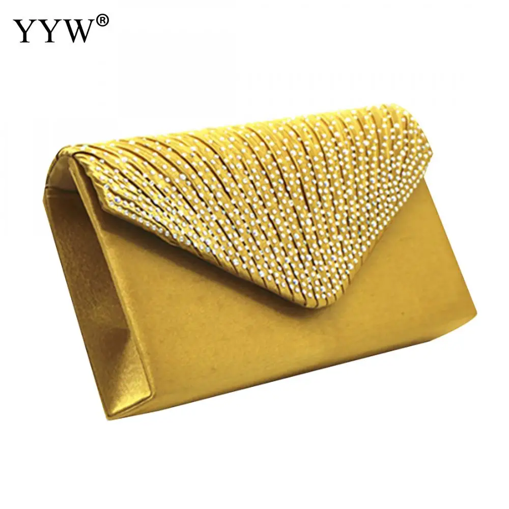 

14 Color Women Wedding Clutch Luxury Handbag Women Bags Designer Envelope Clutch Purse Female 2019 Yellow Evening Party Prom Bag