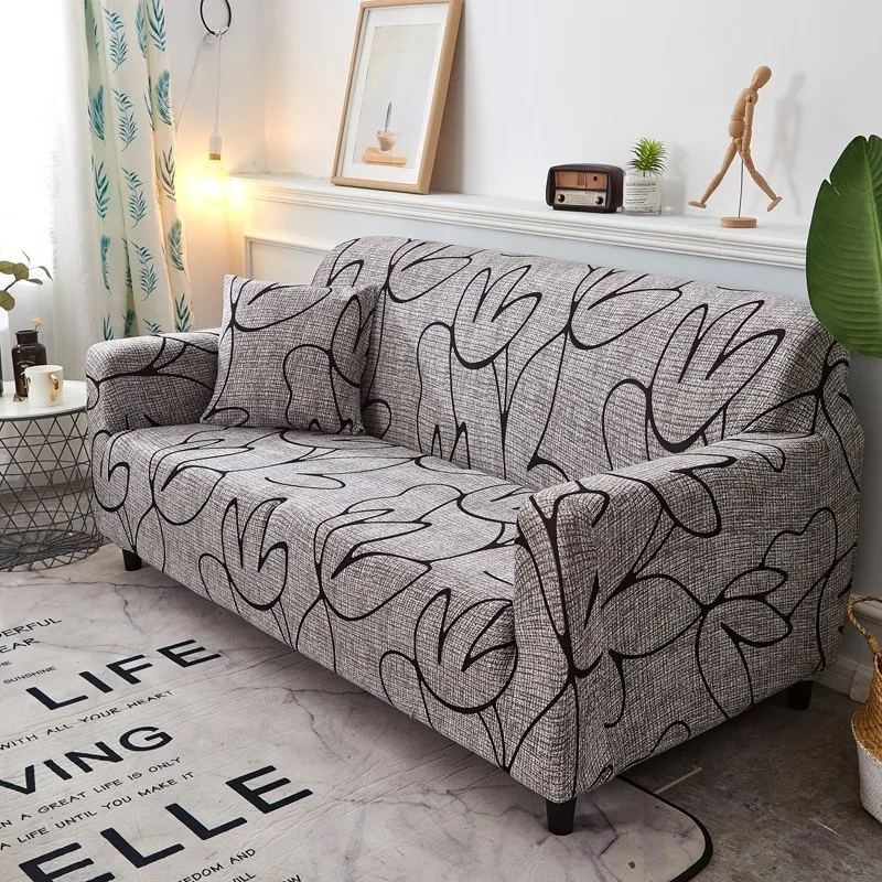 Современный стильный диван крышка Изготовленная с добавлением спандекса эластичная ткань полиэстер с принтом, Гостиная диване чехол стульев Мебель протектор 1/2/3/4 местный