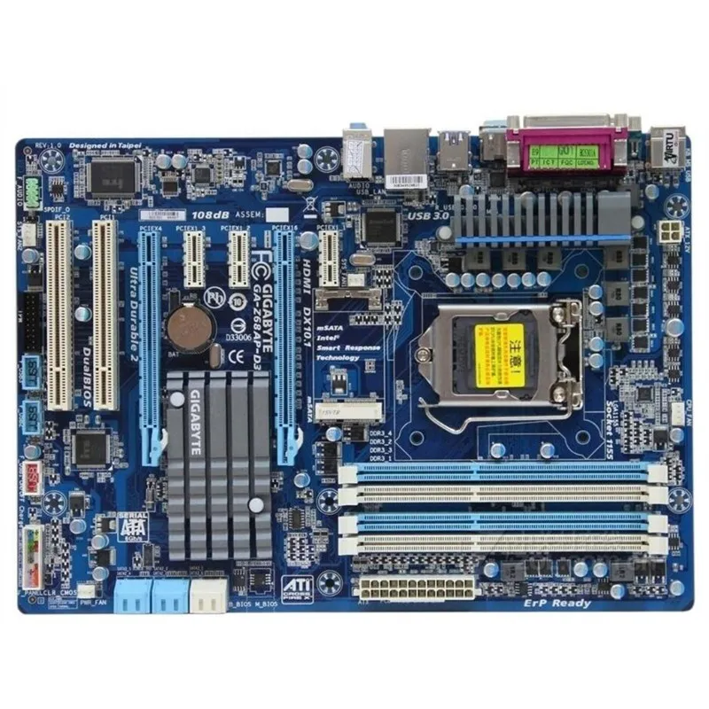 

For Gigabyte GA-Z68AP-D3 Original Used Desktop Motherboard Z68AP-D3 Z68 Socket LGA 1155 DDR3 On Sale