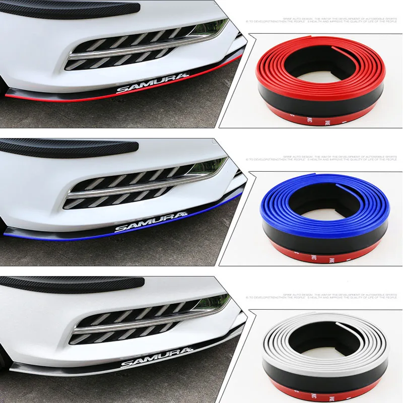 

2.5M Car styling Front Lip Bumper Rubber Strip Lip Skirt Protector for SUZUKI vitara swift sx4 jimny grand vitara accessories