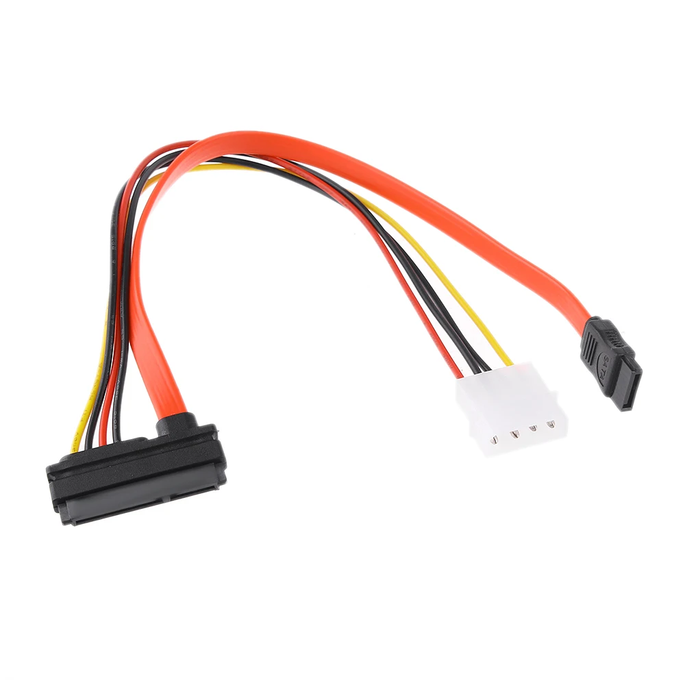 SATA Combo 15 Pin Power and 7 Pin Data Cable 4 Pin to Serial ATA Lead