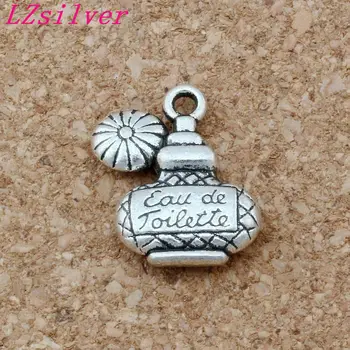

100pcs Zinc alloy metal Eau de Toilette Perfume Bottle Charms 15x17.5mm DIY Jewelry A-144