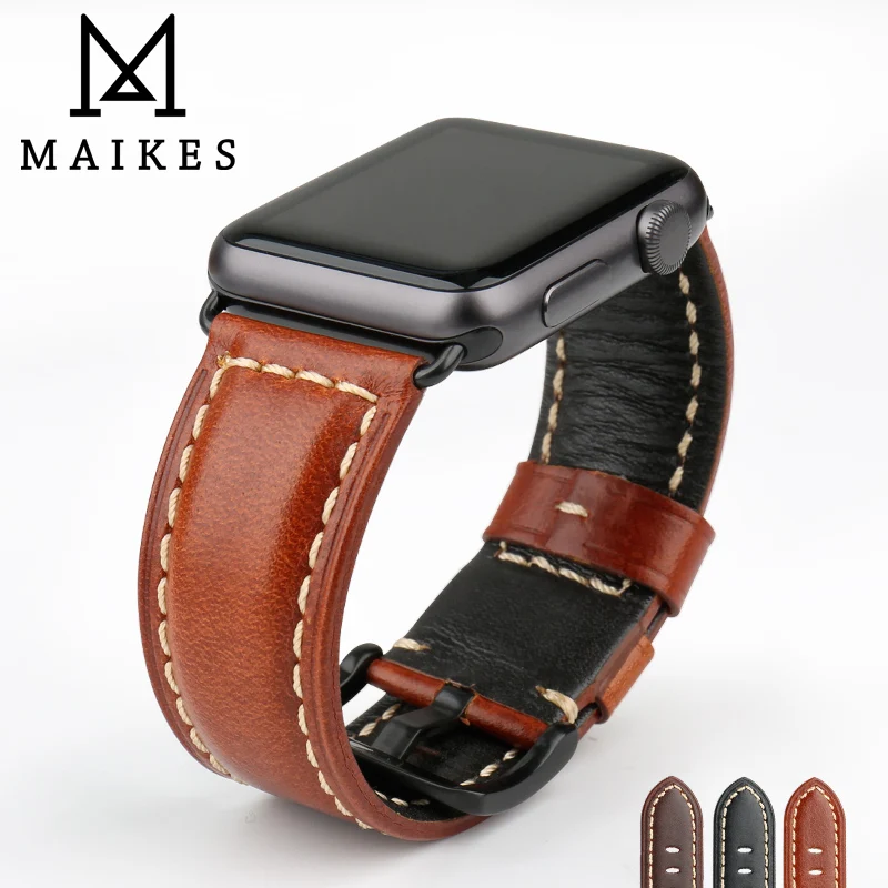 Ремешок кожаный для Apple Watch 1 2 3 4 42 мм 38 | Наручные часы