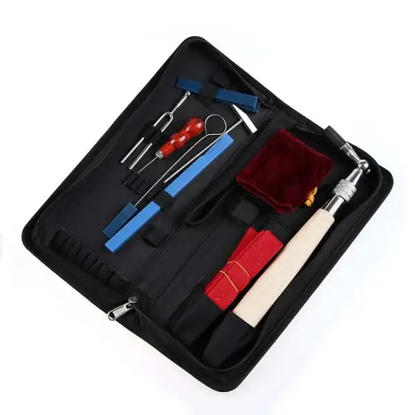 10Pcs Professional Piano Tuning Tool Kit Maintenance Equip with Case