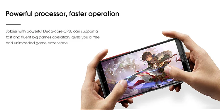 ELEPHONE Soldier 4GB RAM 64GB ROM Helio X25 MTK6797T 2.5GHz Deca Core 5.5 Inch Corning Gorilla Glass 3 2K Screen  Support Side Fingerprint Unlock NFC SOS Gravity Induction Android 8.0 IP68 4G LTE Smartphone
