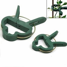 80pc Plastic Garden Plant to Cane Support CLIPS Sprung Spring Ties Gardening Clip / Plastic Plant Clip
