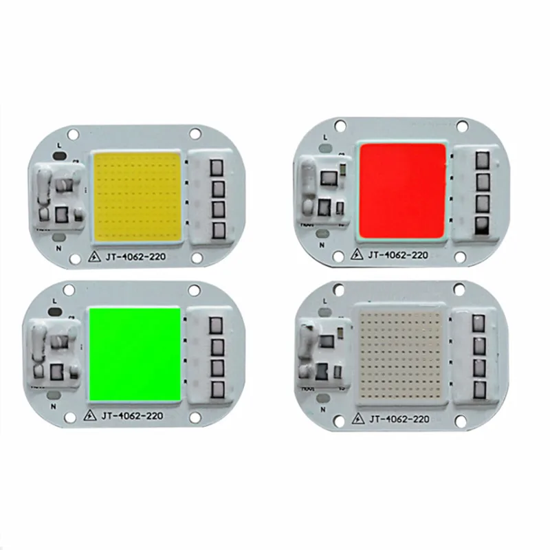 Светодиодная лампа COB Чип 20 Вт 30 50 220 В вход умный IC подходит для DIY светодиодный