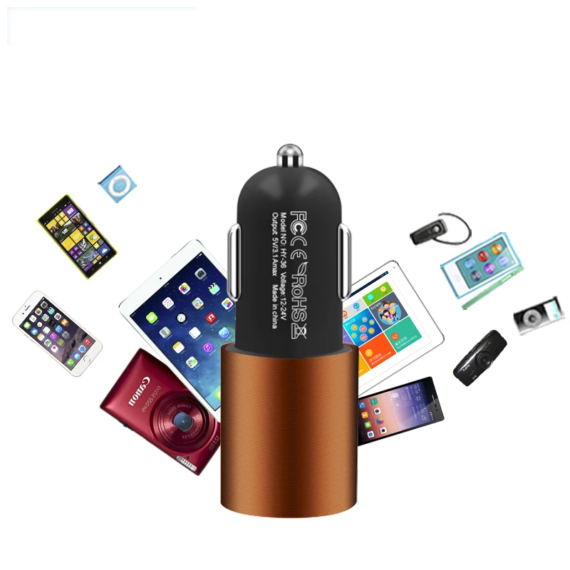 WAYSTAR МИНИ Автомобильное Зарядное Устройство 5 V 3.1A Быстрый Dual USB Порт Адаптер