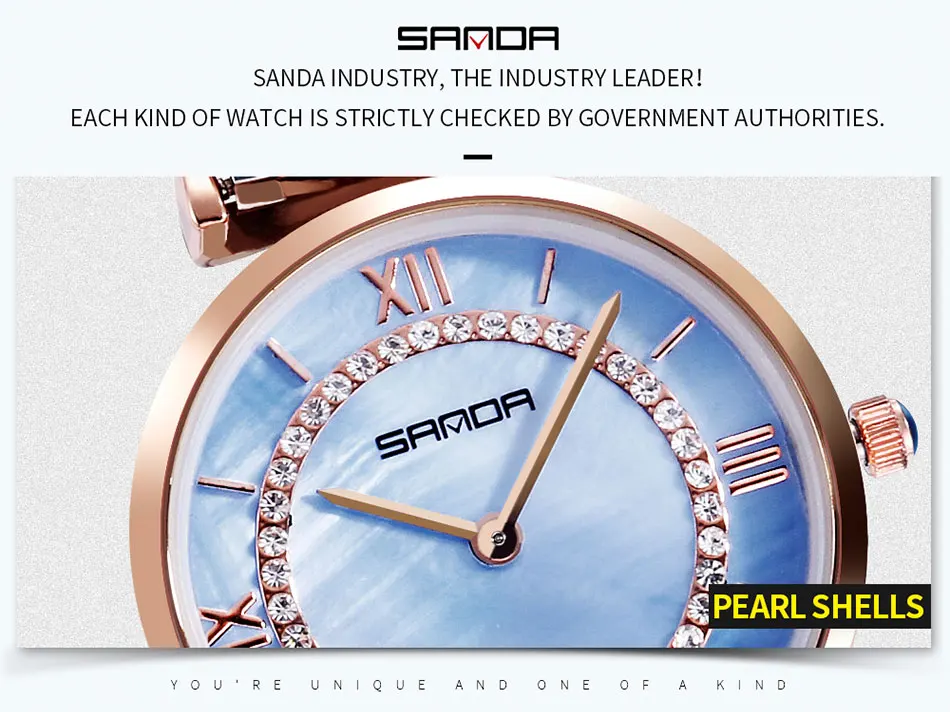 SANDA, супер тонкие часы из розового золота и нержавеющей стали для женщин, лучший бренд, роскошные повседневные часы, женские наручные часы, Relogio Feminino