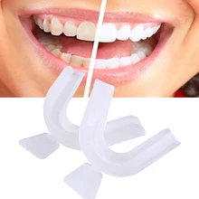 2 шт./лот, силиконовая Ночная Защита рта для зубов, сжимающая зубы, шлифовальная Стоматологическая система для укуса и сна, отбеливающая поднос для рта