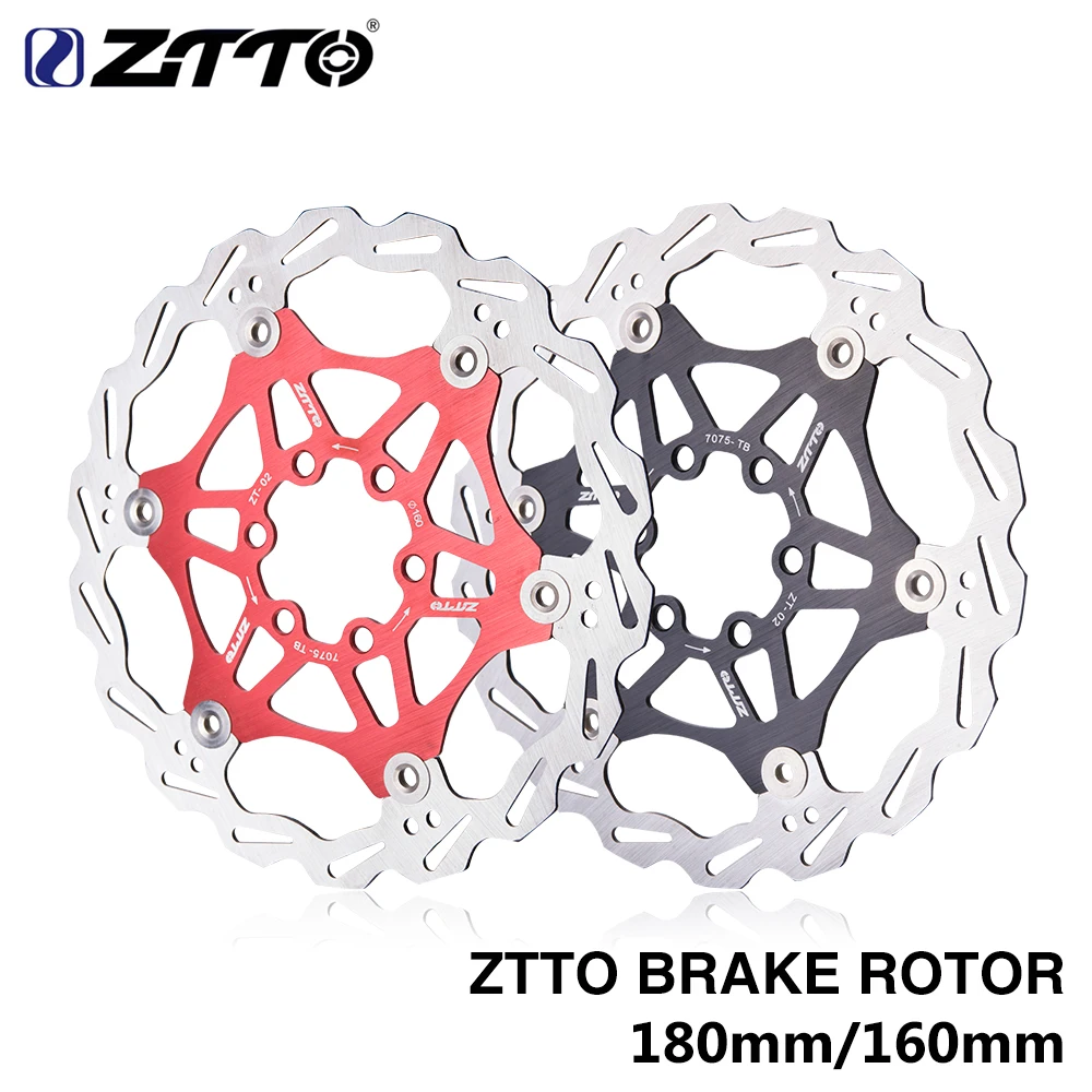 ZTTO MTB جبل الطريق الدراجة 180 مللي متر 160 مللي متر مكبح قرصي العائمة الدوار 7075 AL سلاسل للدراجات من الفولاذ المقاوم للصدأ أجزاء