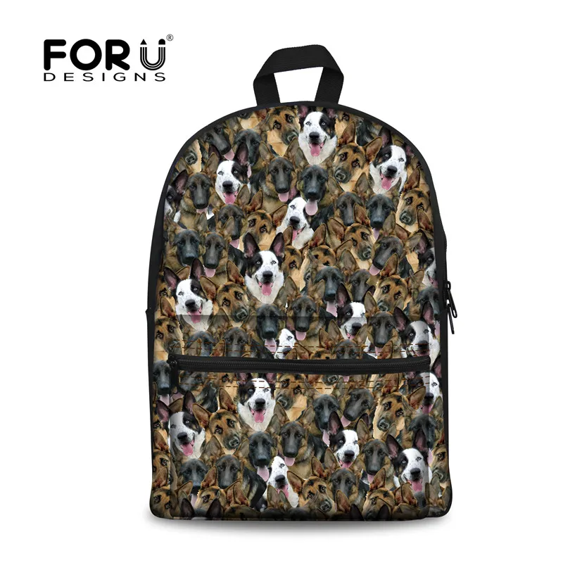Forudesigns изображениями животных Школьные ранцы для студентов Обувь для девочек 3D Йоркширский головоломки для печати подростков школьный дорожная сумка для ноутбука - Цвет: CC3314J