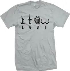 Я поддерживаю ЛГБТ Liberty, guns, Beer, & Tits Trump USA забавная футболка ЛГБТ права мода лето 2019 г. Новый для мужчин хлопок футболка с принтом