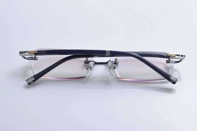 Модные Для мужчин Титан Rimless Очки Рамки, Алмазный Резка glassea анти-голубой лучи UV400 Очки для Для мужчин, рамки Очки ev1314