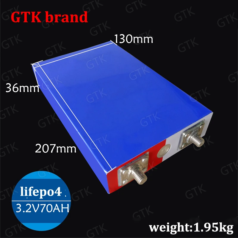 

3.2v 70Ah lifepo4 battery 3.2V 80AH lipo DIY bms 4s 12v72v 60v pack solar 2500W 48V electric scooter beach cruiser City Grid AGV