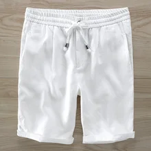 Французский бренд Suehaiwe стиль новые льняные шорты мужские модные удобные льняные мужские шорты свободные мужские короткие бермуды