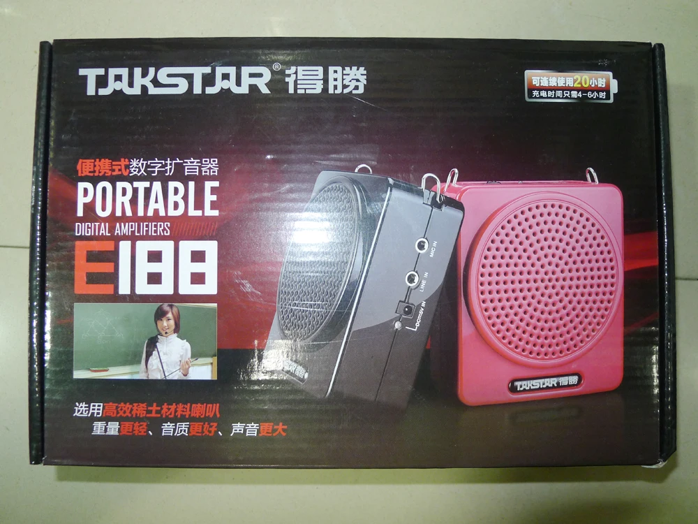 Takstar мегафон микрофон Lound e188 литиевая батарея миниатюрный портативный цифровой усилитель промотуры руководство по продажам рекламы и т. д