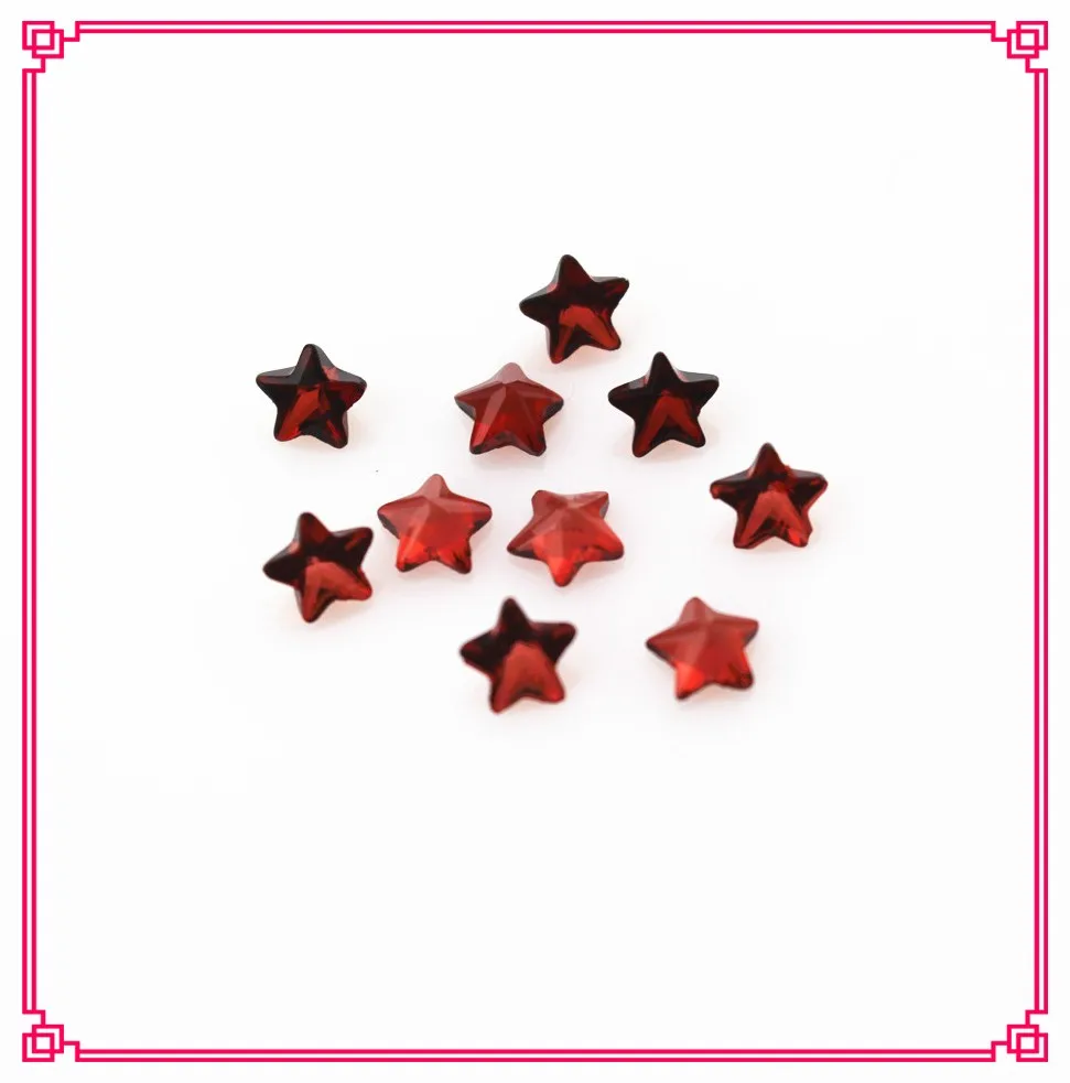 dark red star floating charms