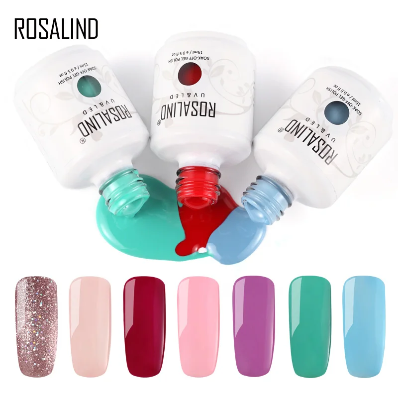 

ROSALIND Gel Nail Polish 15ml Nail Art Design Soak Off Gel Varnishes Semi Permanent All For Manicured Foundation Gel Lacquer