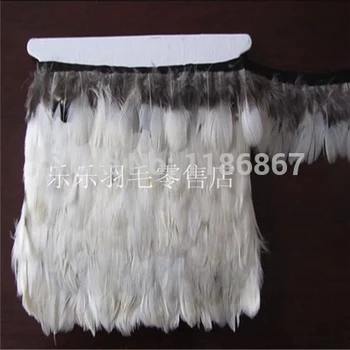 

New!Hot!10Meters/Lot Height 5-6cm Natural WHITE Round Lady Amherst Pheasant Plumage Feather Trim Fringe FREESHIPPING KX43