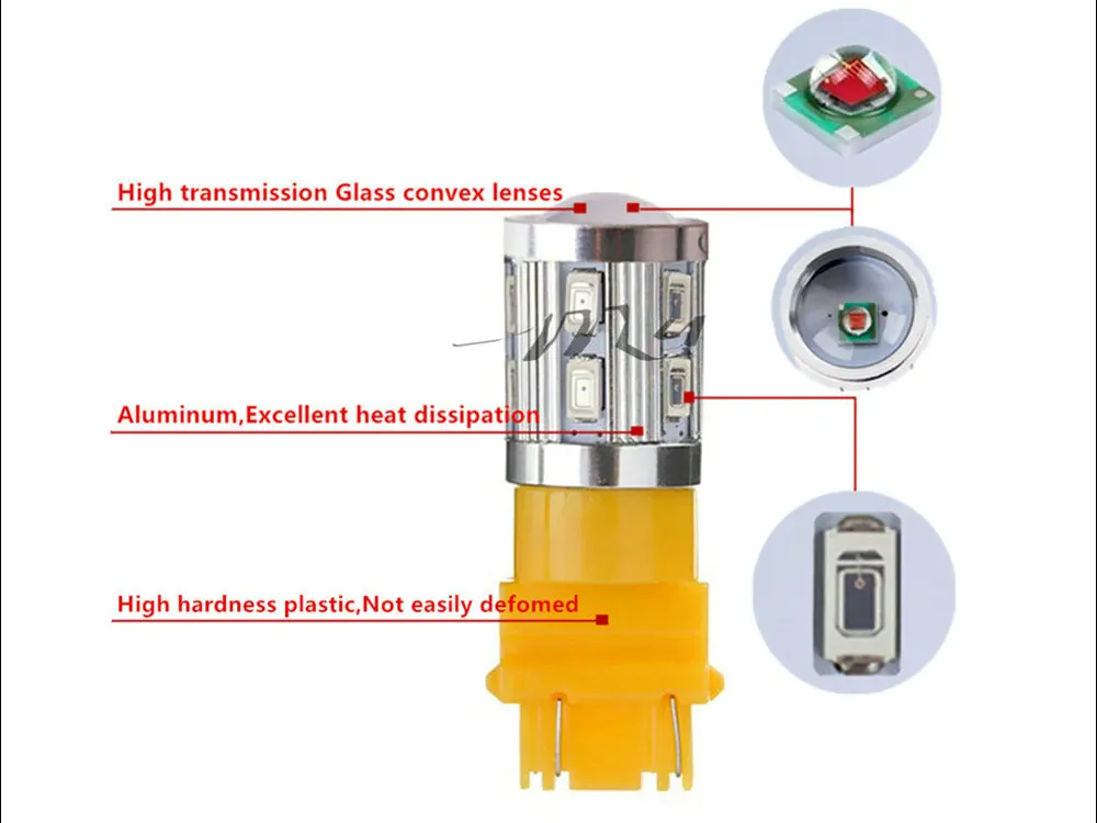 3157 3156 Автомобильный источник света 12 SMD 5630 5 Вт чипы Cree P27W/7 светодиодные