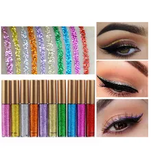 10 цветов, волшебная Ослепительная цветная блестящая подводка для глаз, жидкая блестка, быстросохнущая, на весь день, износостойкая, деликатно сексуальная, перламутровая, Мерцающая