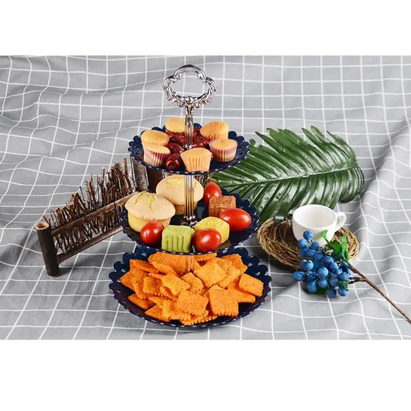 3 Tier Plastic Cake Stand Afternoon Tea Cake Stand Wedding Plates Party Tableware Shop Three Layer Rack