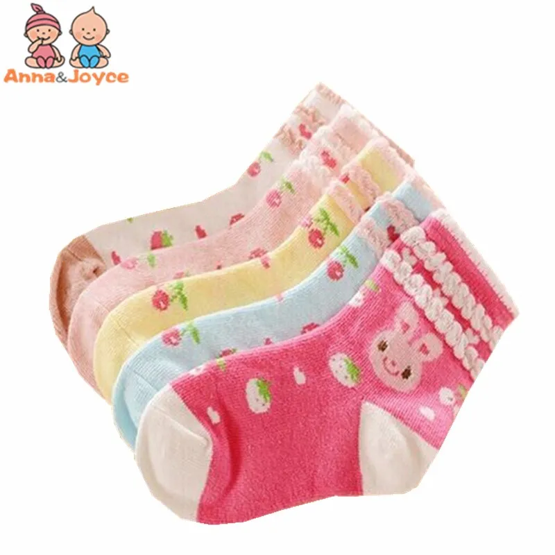 10pcs=5 Pairs Rabbit Socks  Children Cartoon Ankle Socks Girls Princess Sneaker Socks /kids Sockings Suit 1-6 Years