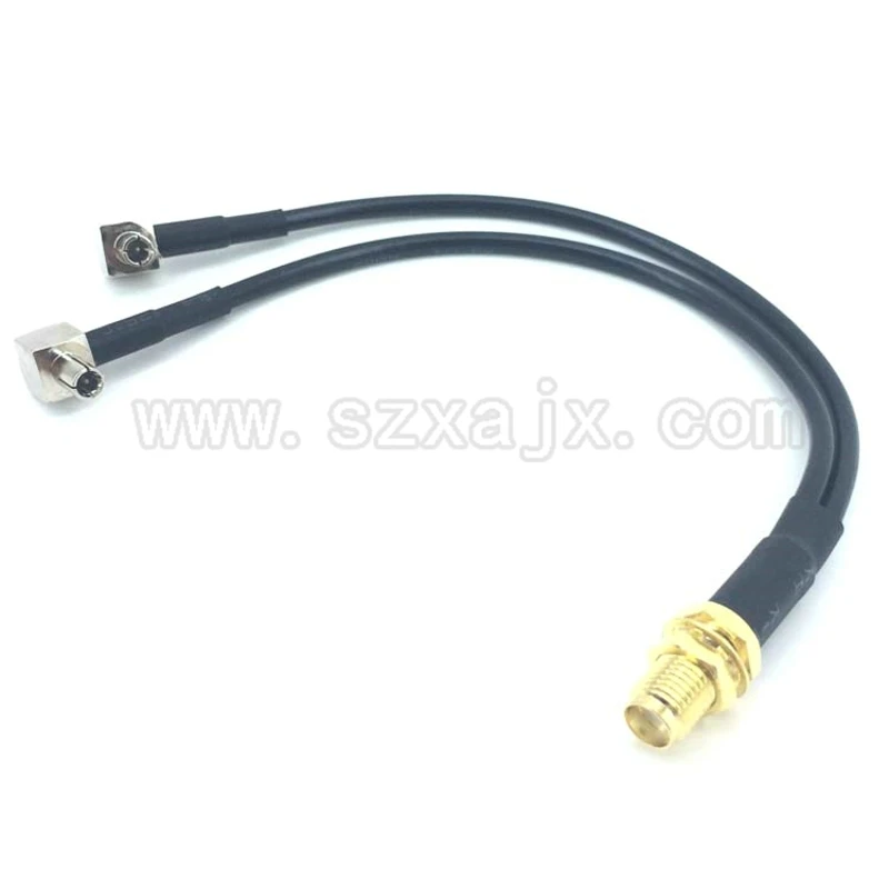 

JX Antenna extension cord SMA Female to 2 X TS9 Connector Splitter Y type Cable Pigtail for HUAWEI/ZTE 3G/4G modem antenna