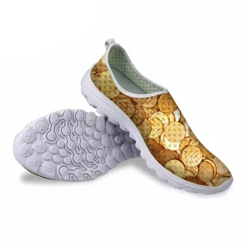 

Personalized 3D Coin Print Men's Casual Shoes US Dollar Puzzle Pattern Summer Mesh Sneaker Shoes Fashion Flat Shoes