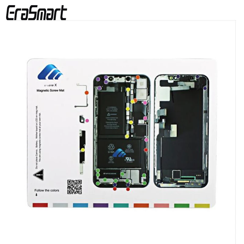 

Magnetic Screw Mat for iPhone X Professional Guide Screw Pad Keeper Chart Mat Mobile Phone Repair Tools