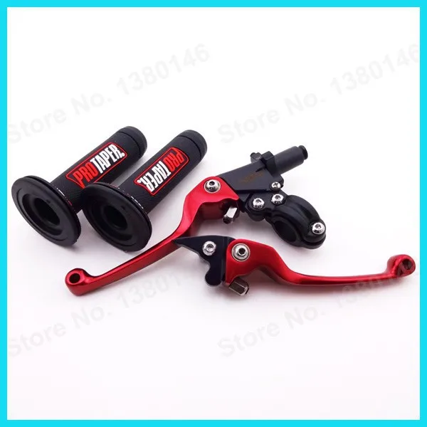 Мягкие резиновые рукоятки для рук Pit Dirt Bike+ красный ASV складные сцепные рычаги MX мотокросса TTR