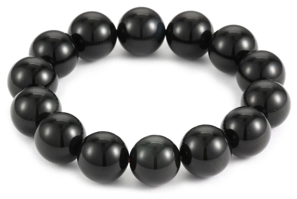 100-Natural-Color-Obsidian-bracelet-16mm-Jade-Beads-for-Women-Men-S-Jewelry-