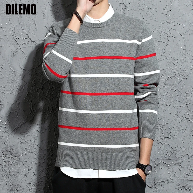 2019 New Fashion Brand Sweaters Woolen Mens Pullovers Slim