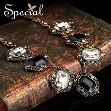 Special New Fashion Statement Necklace Black & White Necklaces amp& Pendants Vintage Gold-plated Necklace for Women XL141161