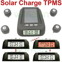 Солнечный Мощность Беспроводной TPMS с внешними Датчики автоматический Подсветка Поддержка Высокая Низкая Давление Температура Быстрый Сигнализация утечки