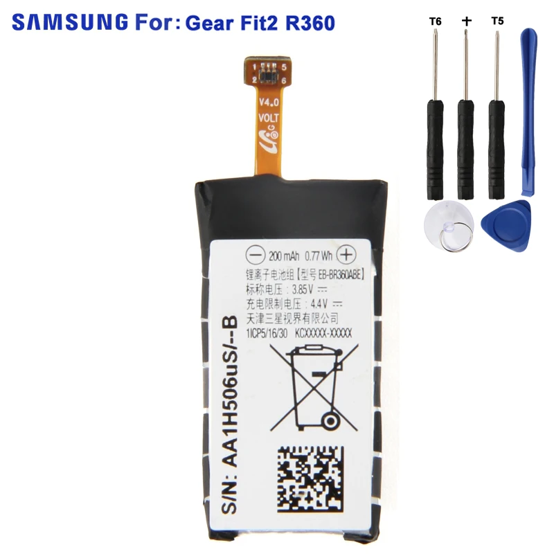 SAMSUNG Original Battery EB BR360ABE For Samsung Gear Fit2 Fit 2 R360