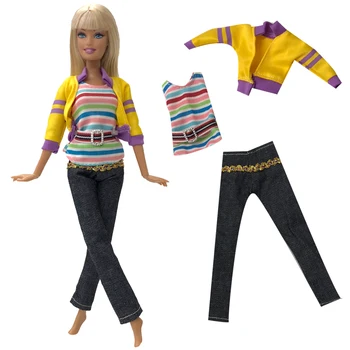 

NK 2020 Newest Doll Dress Beautiful Handmade Party ClothesTop Fashion Dress For Barbie Noble Doll Best Child Girls'Gift 061A
