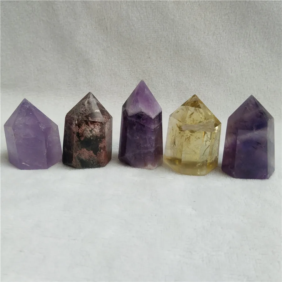 

Crystal Quartz Wand Citrine Amethyst Madagascar Amethyst Point Raw Chevron Amethyst Phantom Ghost Quartz Tower Stone and Crystal