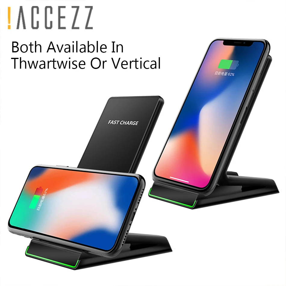 

!ACCEZZ 7.5W Qi Fast Wireless Charger Phone Holder Charger For iPhone X XS Max For Samsung S9 S8 Note 9 Quick Charge Stand Dock