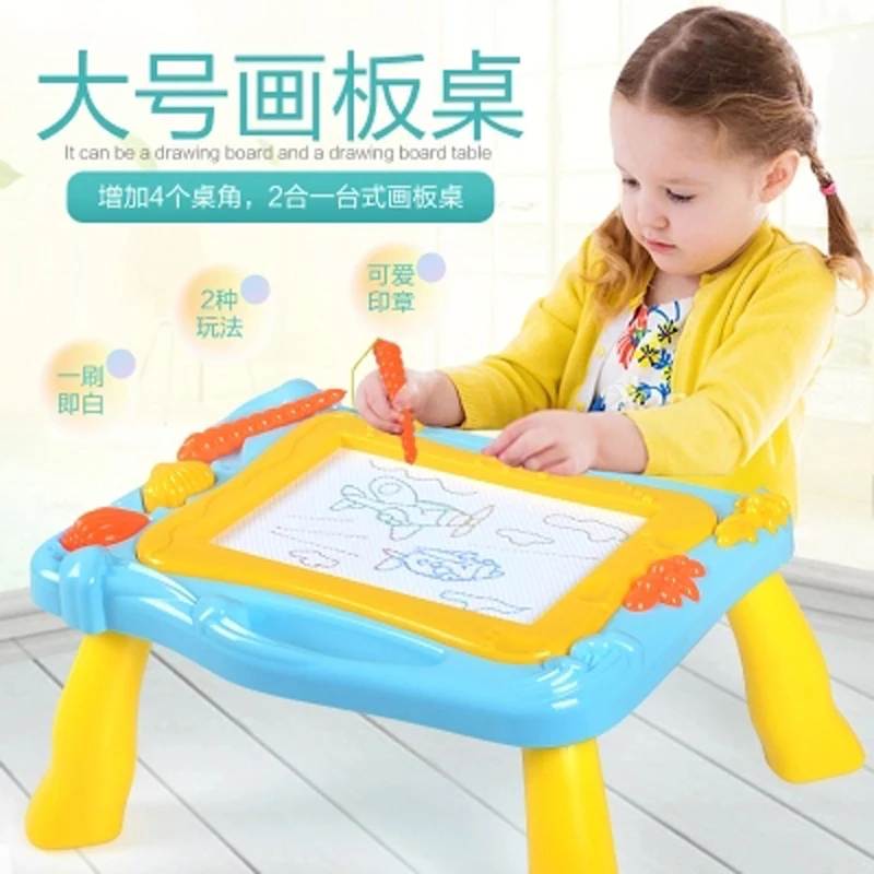 

Children's magnetic writing painting painting graffiti board toys color oversized graffiti board with music drawing board table