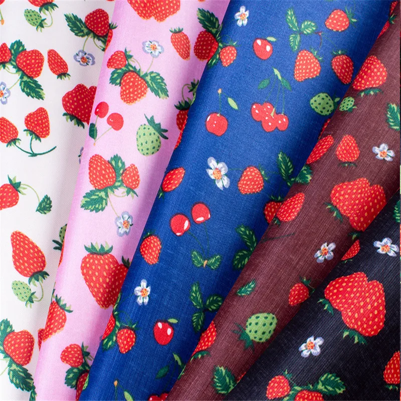 A4 Strawberry Pattern Leather Fabric Colorful Modern Home Garment Textile Sewing Accessories Wholesales Drop Shipping | Дом и сад