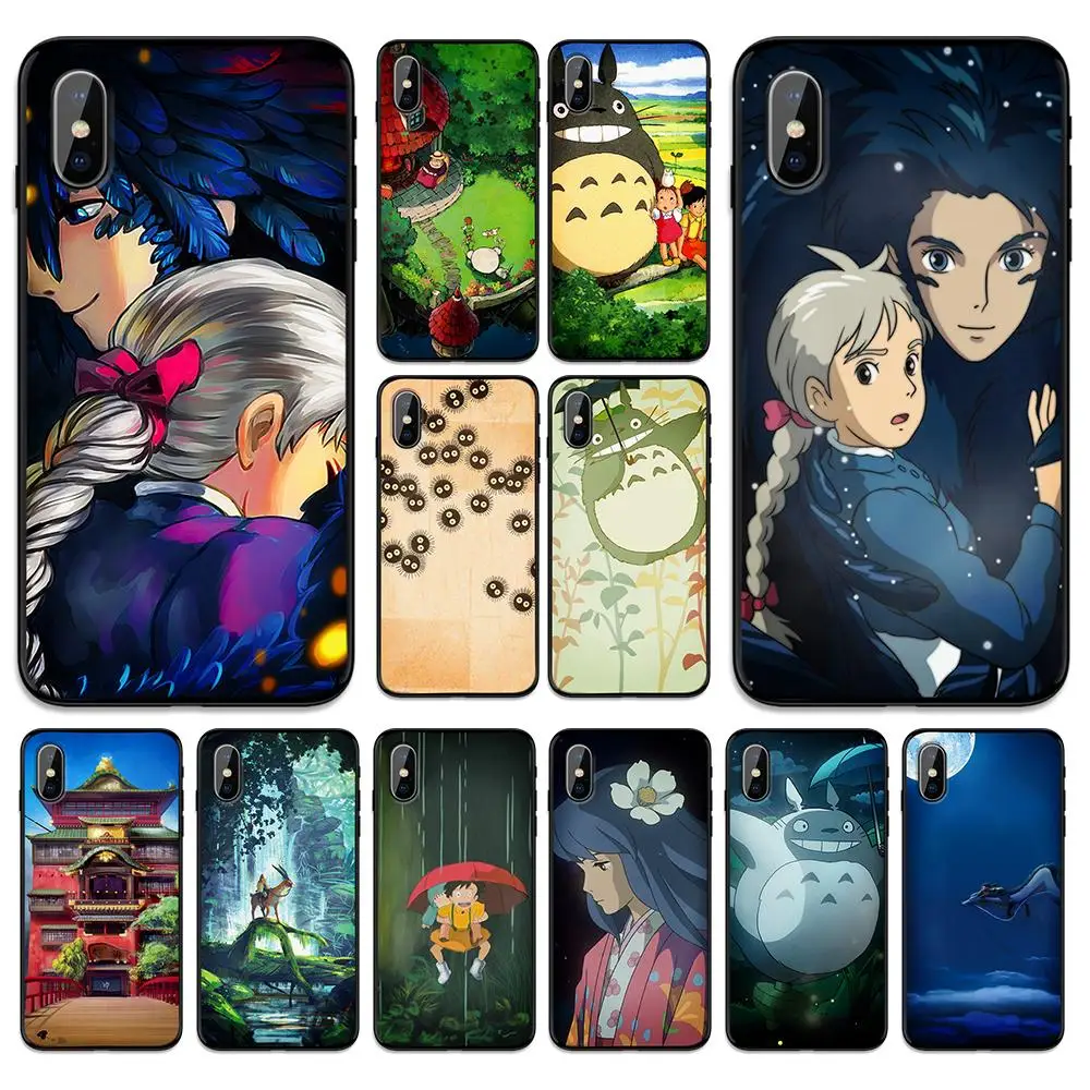 Hayao miyazaki moves a castle Soft TPU Case Cover for Apple iPhone 6 6S 7 8 Plus 5 5S SE X XS MAX XR Silicone Cases | Мобильные