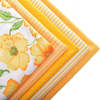 

Cotton Fabrics Patchwork For Quilting Fat Quarters Needlework Materials For Dolls Craft Cloth Shirt For 5 Design Yellow20x25cm