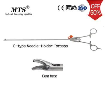 MTS Endoscope surgery Instrument O-type Needle Holder Forceps bend head for medical teaching training and Laparoscopic surgery biomedical instrument and robotic surgery system
