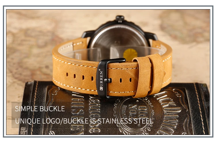Curren спортивные часы мужские мужские s часы лучший бренд класса люкс Relogio Masculino кварцевые часы кожаный полосатый ремешок наручные часы 8273