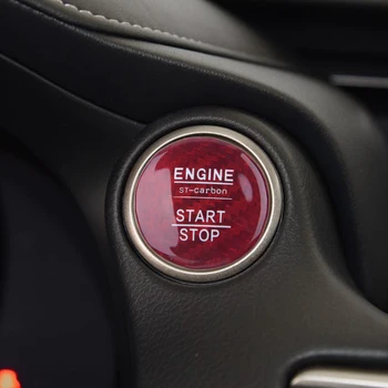 

DWCX Red Carbon Fiber Engine Start Stop Button Cover Trim Fit for LEXUS IS250 350 200T 2014 2015 2016 2017 2018